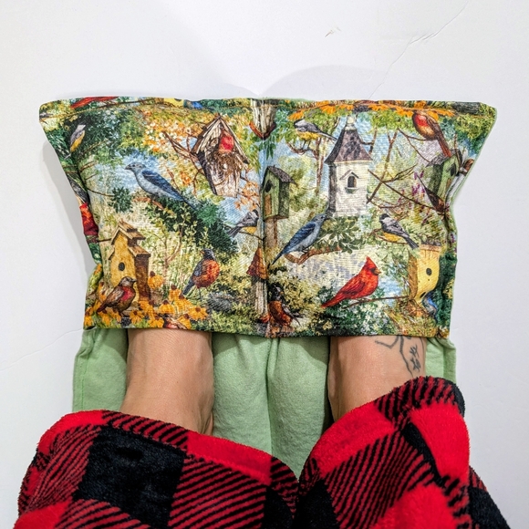 Rice-flax seed therapeutic heating-cooling foot/hand warmer, heat pad, cold pack - Picture 1 of 2